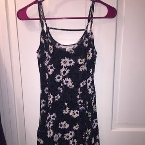 Flower pattern swing dress